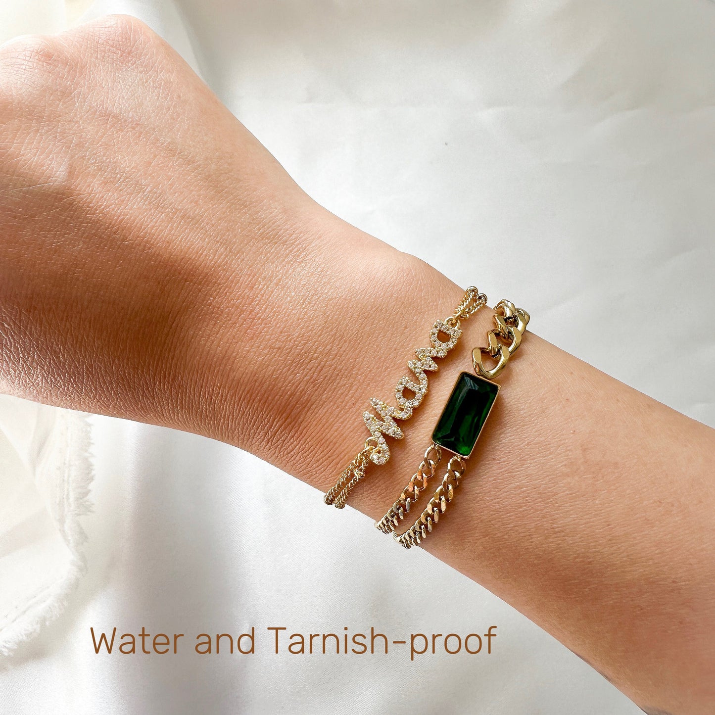 Pave Mama Bracelet - Mama Bracelet - Mom Bracelet - Chain Bracelet