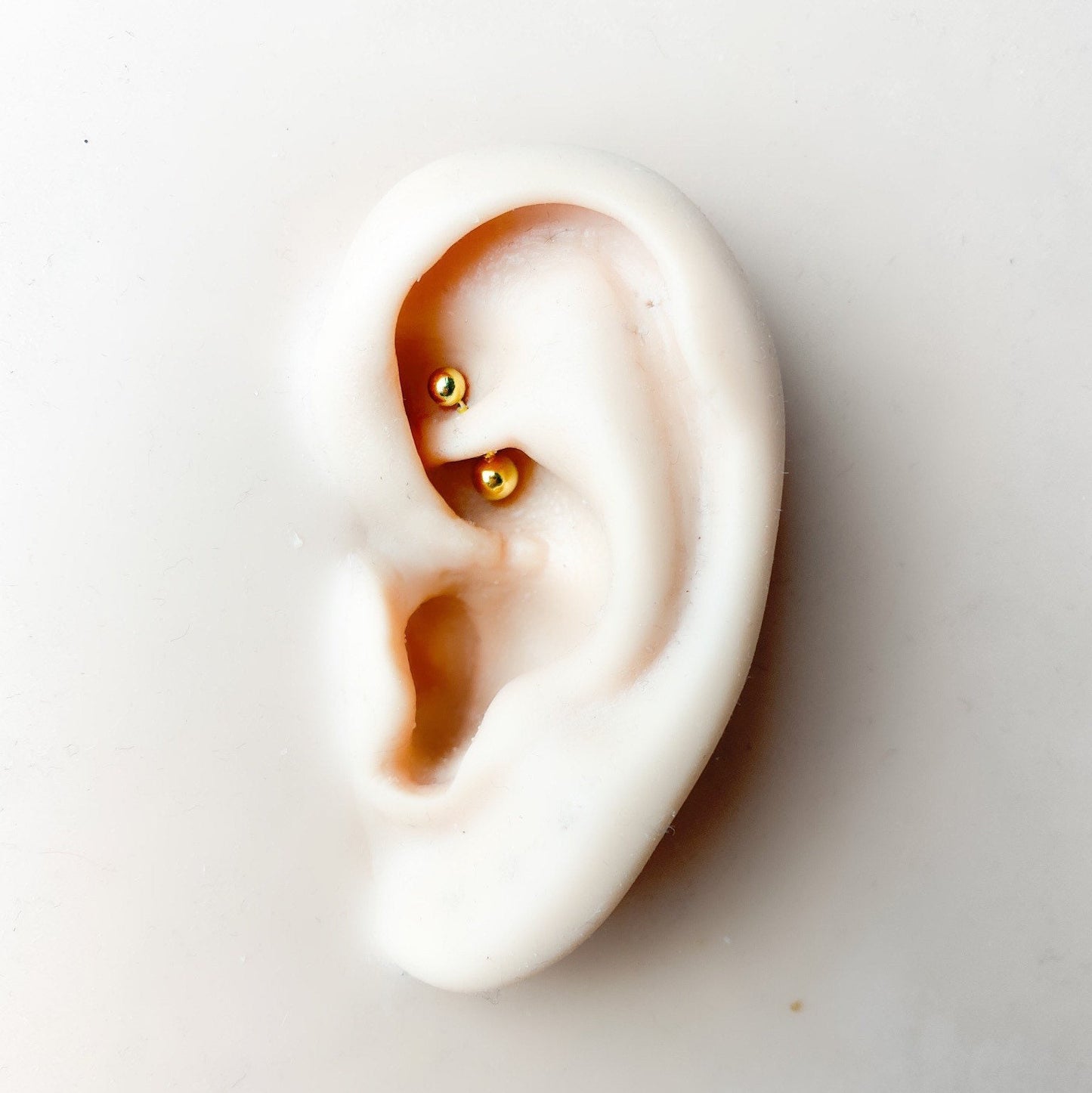 Dainty simple 18G Curved Bar Rook Piercing, 18k gold plated rook hoop, tragus piercing, helix piercing, cartilage piercing