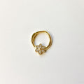Serenity blossom 18k gold plated sterling silver daith hoop, flower cz daith huggie, hoop huggies, cartilage piercing, septum ring 16g