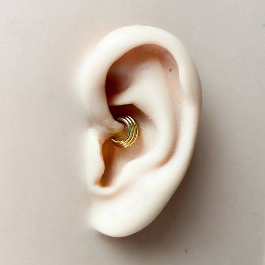 Titanium 16g coin daith hoop, daith huggie, hoop huggies, cartilage piercing, cartilage earrings, helix hoops, nose ring, septum ring