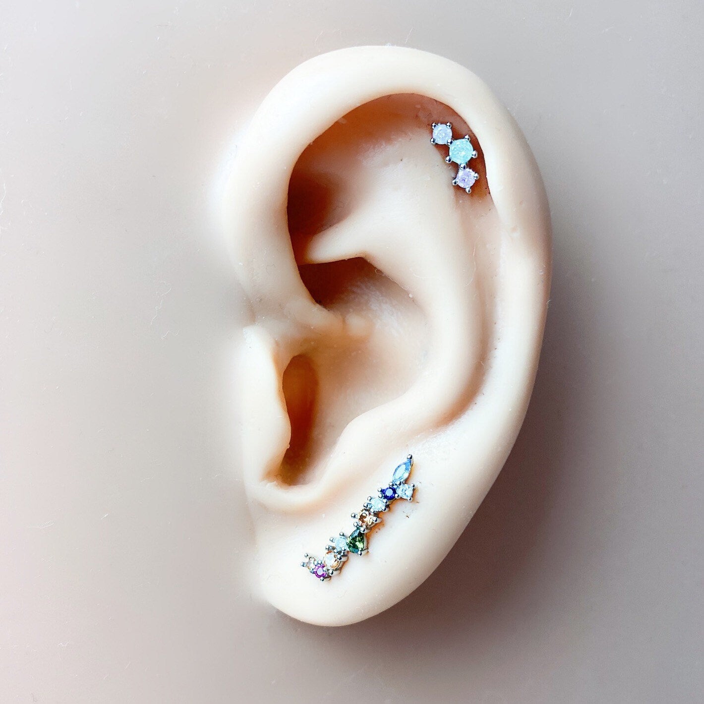 Dainty sweet ear climber, sterling silver ear climbers, gold ear climber, ear jackets, silver ear climber, ear crawler