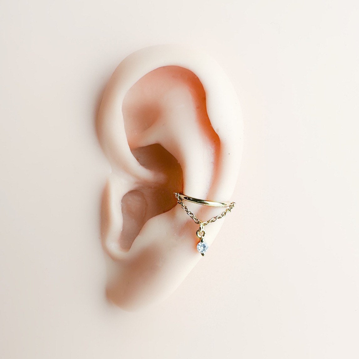 Implant Grade Titanium Chain Conch Hoop, septum ring piercing F136 titanium ring hoop cartilage piercing, conch hoop, gold hoop, silver hoop