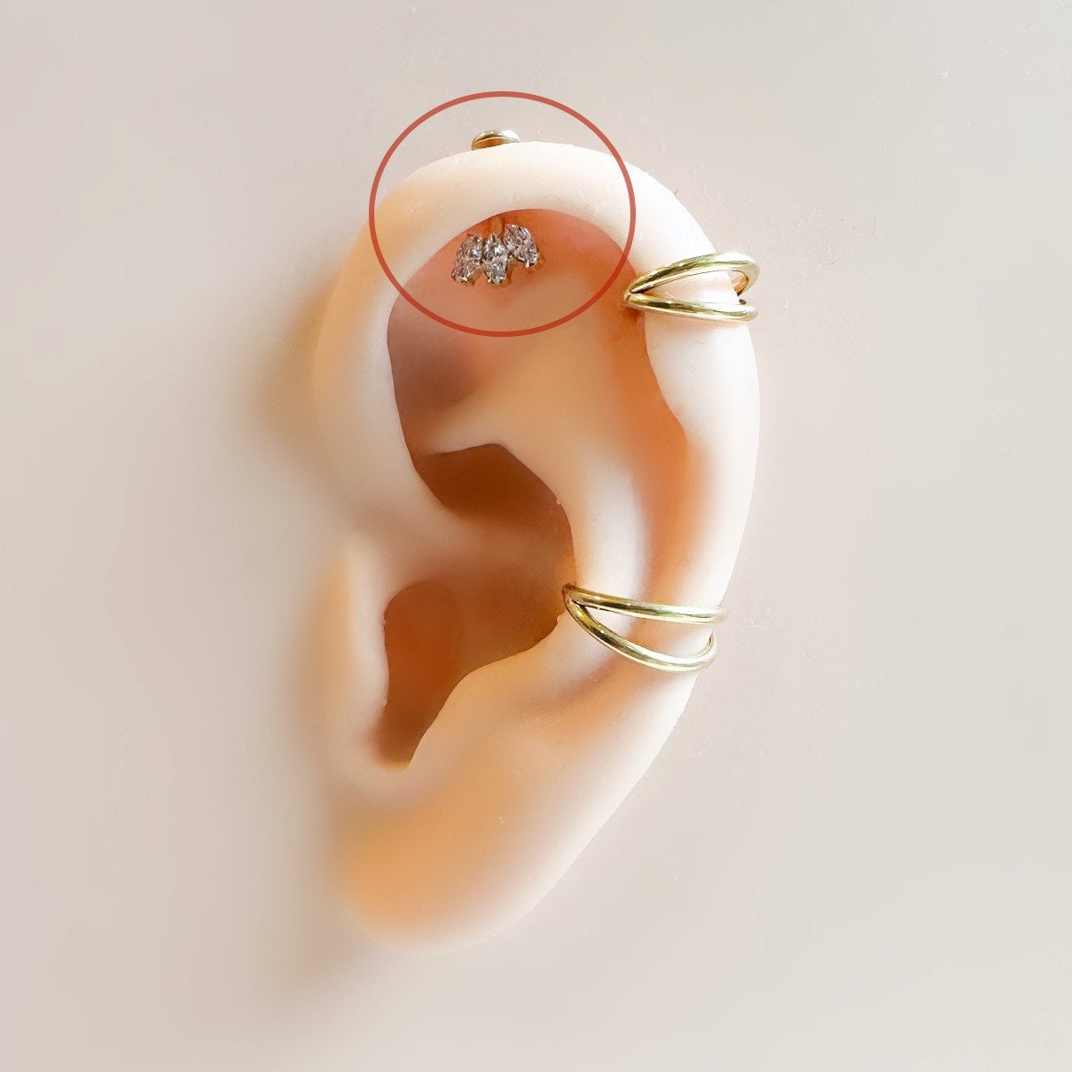 Minimalist ASTM F136 Titanium 16G Marquise CZ Screw Flat Back Vertical Helix Piercing Cartilage Stud Earring