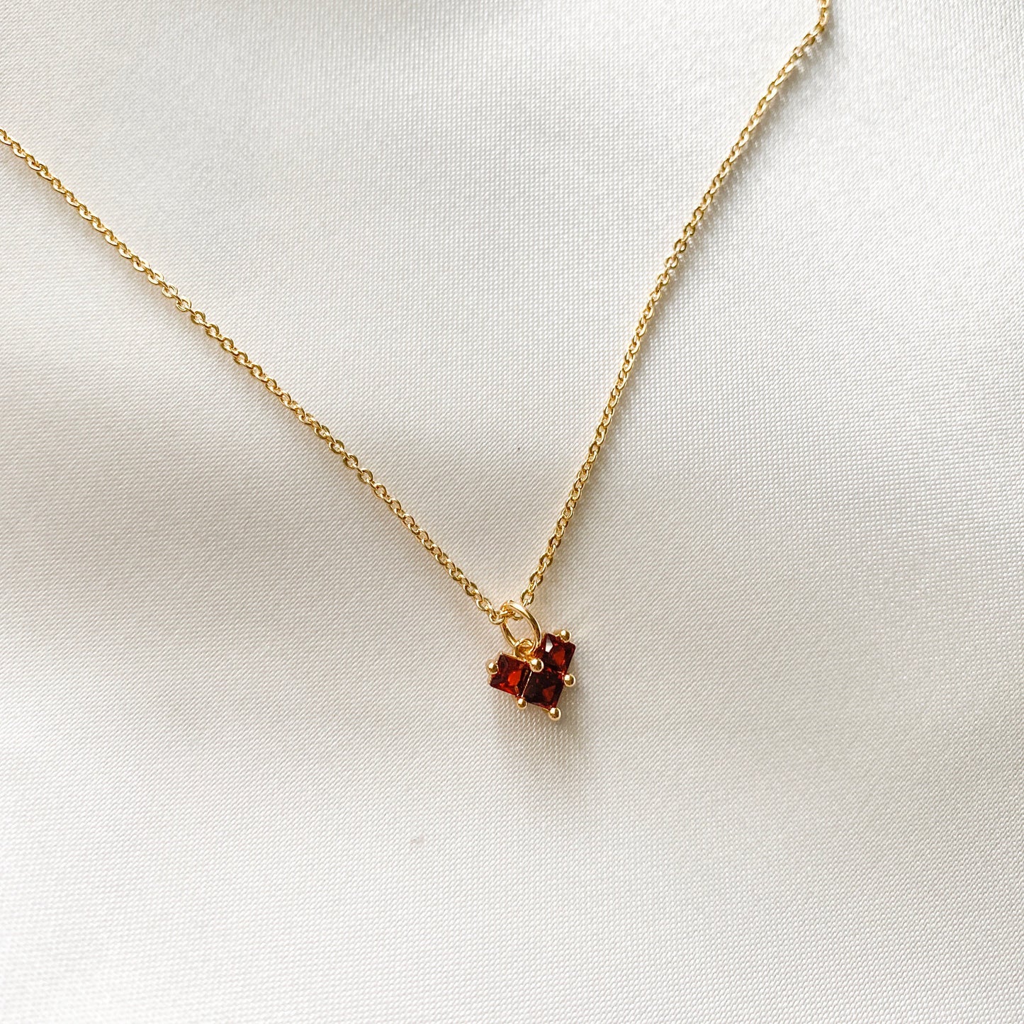 SET of Dainty gold heart necklace, layered necklaces, heart pendant necklace, heart chain, heart charm