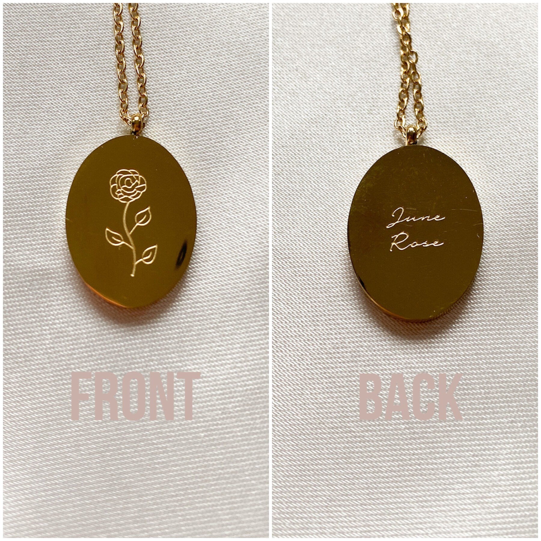 18K Gold Birth Flower Necklace, Floral Necklace, FlowerNecklace, Floral Zodiac, Birth Month Flower Necklace,Personalize WATERPROOF Jewelry