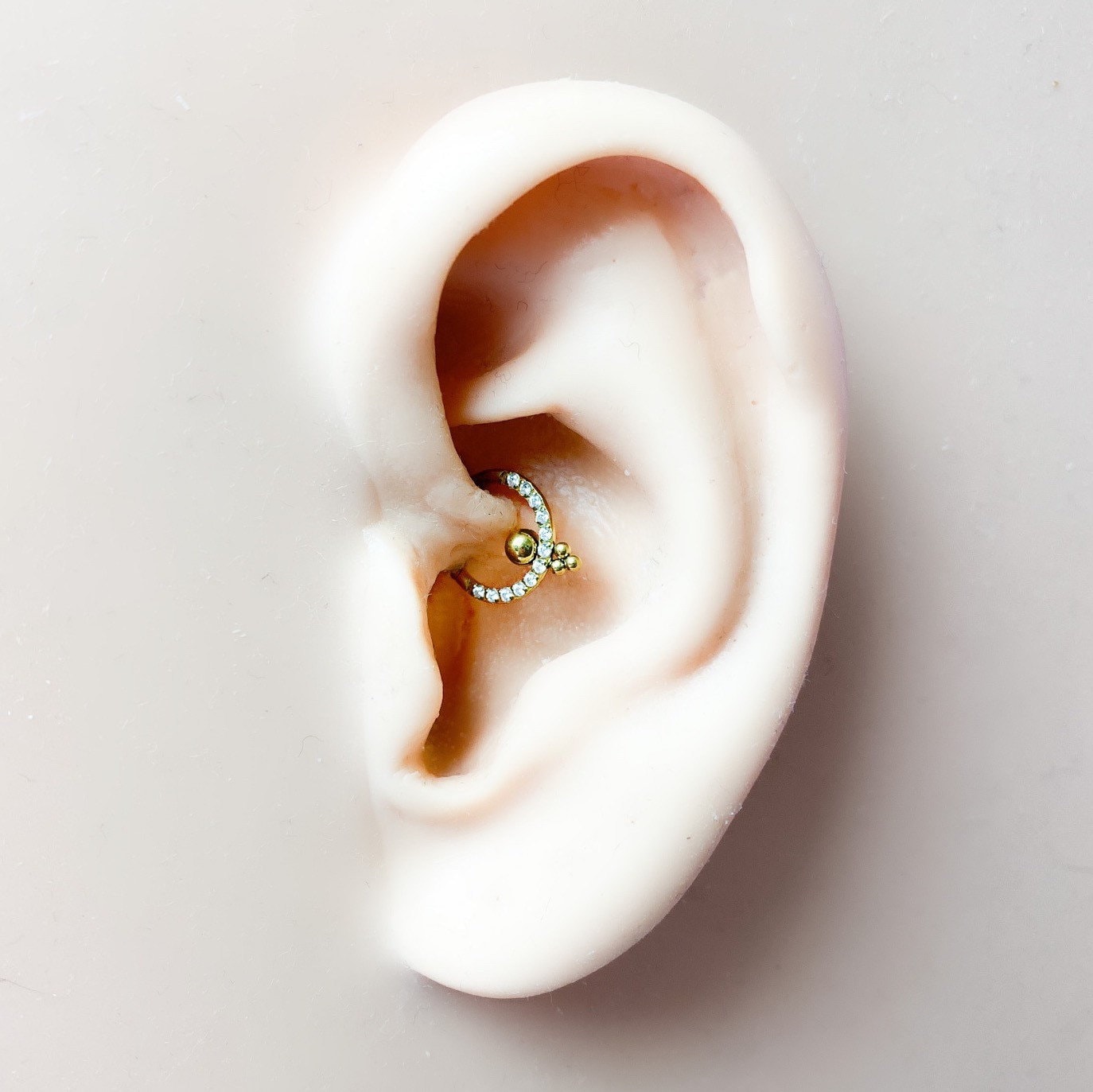 16g Titanium Luna Hoop, daith hoop, septum ring, septum hoop, daith huggie, hoop huggies, cartilage piercing, clicker piercing,