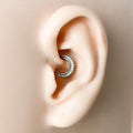 Dainty Cz row 18k gold plated sterling silver daith hoop, daith huggie, hoop huggies, cartilage piercing, cartilage earrings, helix hoops