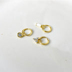 18g Dainty Single CZ Bar titanium rook hoop, rook huggie, hoop huggies, cartilage piercing, cartilage earrings