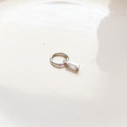 16g 18g Rook Hoop Dainty Emerald CZ Bar sterling silver or Titanium rook huggie, hoop huggies, cartilage piercing, cartilage earrings