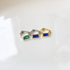 Dainty 18G Sapphire Cartilage Hoop Earrings, rook huggie, hoop huggies, cartilage piercing, tiny hoops, helix hoops, small hoops