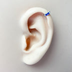 Dainty 18G Sapphire Cartilage Hoop Earrings, rook huggie, hoop huggies, cartilage piercing, tiny hoops, helix hoops, small hoops