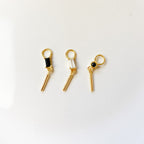 Dainty Bar Hoop Dangle Charm, sterling silver, 18k gold plated rook hoop, rook huggie, hoop huggies, cartilage piercing, helix hoop charm