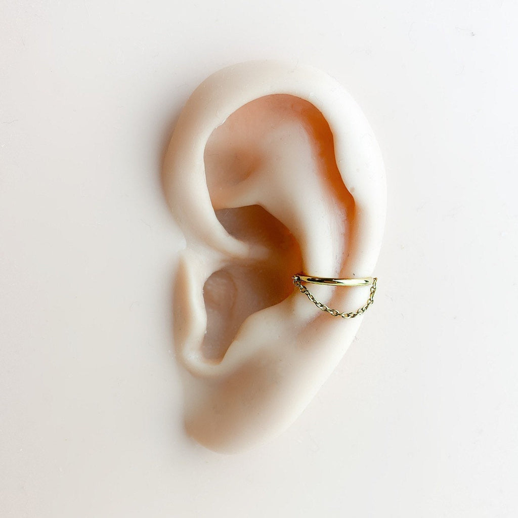 14g 16g 18g Implant Grade Titanium Chain Hoop conch, septum ring piercing F128 titanium ring hoop cartilage piercing, conch hoop, gold hoop