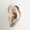 Minimalist F136 Titanium 7 Beads Cluster Vertical Helix Earring 16G Monroe Cartilage Labret Lip Stud Tragus Piercing