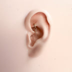 18g 16g Minimalist Rolo Chain Rook Hoop, stainless steel piercings, rook huggie, hoop huggies, cartilage piercing, cartilage earrings