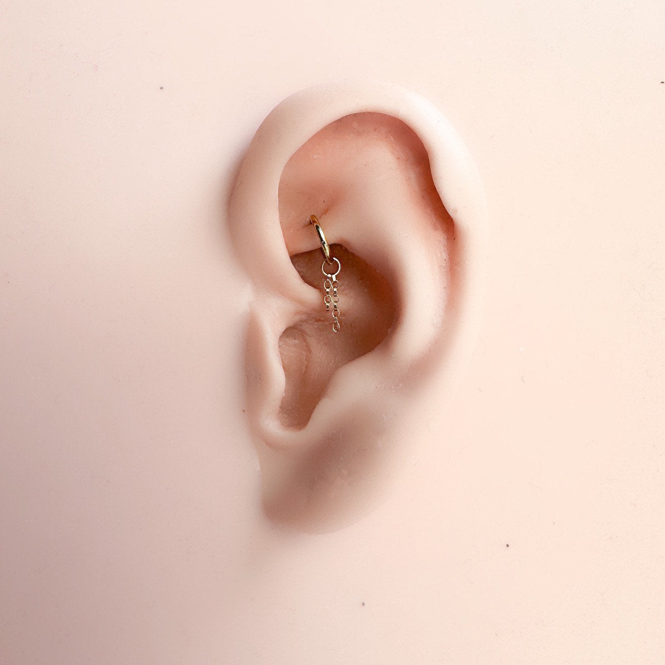 18g 16g Minimalist Rolo Chain Rook Hoop, stainless steel piercings, rook huggie, hoop huggies, cartilage piercing, cartilage earrings