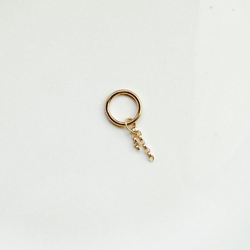 18g 16g Minimalist Rolo Chain Rook Hoop, stainless steel piercings, rook huggie, hoop huggies, cartilage piercing, cartilage earrings