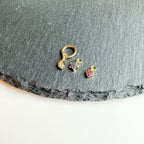 16g 18g Dainty Sweet Heart Hoop Charm, segment clicker, stainless steel silver or gold, rook huggie, hoop huggies, helix hoop charm 6mm