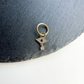 16g 14g Belly Ring Dainty Evil Eye Hoop Titanium silver or gold, belly piercings, 8mm or 10mm, Hoop Piercing, Hamsa Piercing