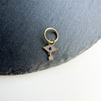 16g 14g Belly Ring Dainty Evil Eye Hoop Titanium silver or gold, belly piercings, 8mm or 10mm, Hoop Piercing, Hamsa Piercing