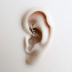 16g 18g Dainty Starry Night Hoop Charm, segment clicker, stainless steel silver or gold, rook huggie, hoop huggies, helix hoop charm 6mm