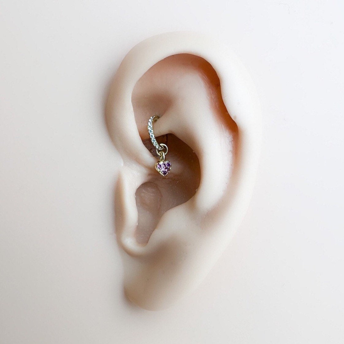 16g 18g Dainty Starry Night Hoop Charm, segment clicker, stainless steel silver or gold, rook huggie, hoop huggies, helix hoop charm 6mm