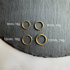 16g 14g Dainty Triple CZ Dangle Hoop Belly Ring, Titanium silver or gold, belly piercings, 8mm or 10mm, Hoop Piercing, belly hoop