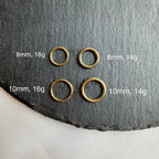16g 14g Dainty Star Hoop Belly Ring, Titanium silver or gold, belly piercings, 8mm or 10mm, Hoop Piercing