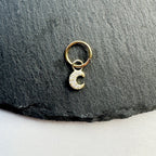 16g 14g Dainty Crescent Moon Hoop Belly Ring, Titanium silver or gold, belly piercings, 8mm or 10mm, Hoop Piercing, belly hoop