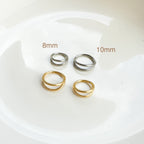 Implant Grade Titanium Double Hoop Helix, septum ring piercing F128 titanium ring hoop cartilage piercing, conch hoop, gold hoop, silver