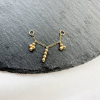 Dainty Industrial Barbell Chain for Piercing, Helix Chain Piercing, Chain Earring, Conch Chain Piercing 16g, 18g, 20g