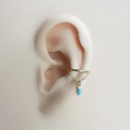 14g 16g 18g 6mm - 12mm Aurora Turquoise Implant Grade Titanium Chain Hoop, helix hoop, conch hoop, gold hoop, silver clicker hoop, segment