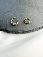 16g Implant Grade G23 Titanium Double Hoop Belly Ring, Belly piercing F128 titanium ring hoop, belly hoop