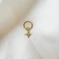 16g 14g Dainty North Star Hoop Belly Ring, Titanium silver or gold, belly piercings, 8mm or 10mm, Hoop Piercing, belly hoop