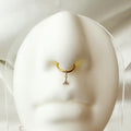 Tiny CZ G23 Titanium Chain Hoop septum ring piercing F128 titanium ring hoop cartilage piercing, conch hoop, nose ring