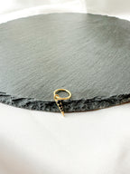 16g 14g Dainty Onyx Spike Hoop Belly Ring, Titanium silver or gold, belly piercings, 8mm, 10mm, Hoop Piercing, belly hoop