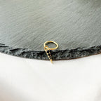 16G 18G Onyx Spike Dangle Gold Titanium Cartilage Hoop Earrings, hoop huggies, helix hoops, small hoops, helix piercing