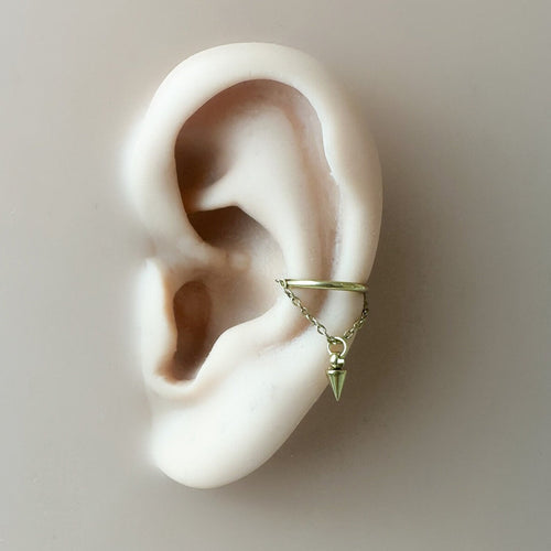 14g 16g 18g 6mm-12mm Gold Mini Spike Implant Grade Titanium Chain Gem Hoop, F136 titanium piercing, conch hoop, gold hoop, silver helix hoop