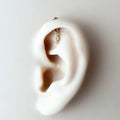 Dainty F136 Titanium 16G Lena Screw Flat Back Vertical Helix Piercing Cartilage Stud Earring, Vertical rook piercing, hidden rook piercing