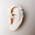 6mm-12mm Dainty Hera Charm Silver Double Chain Helix Piercing, hoop huggies, chain earrings, helix hoops, 16g 18g stainless