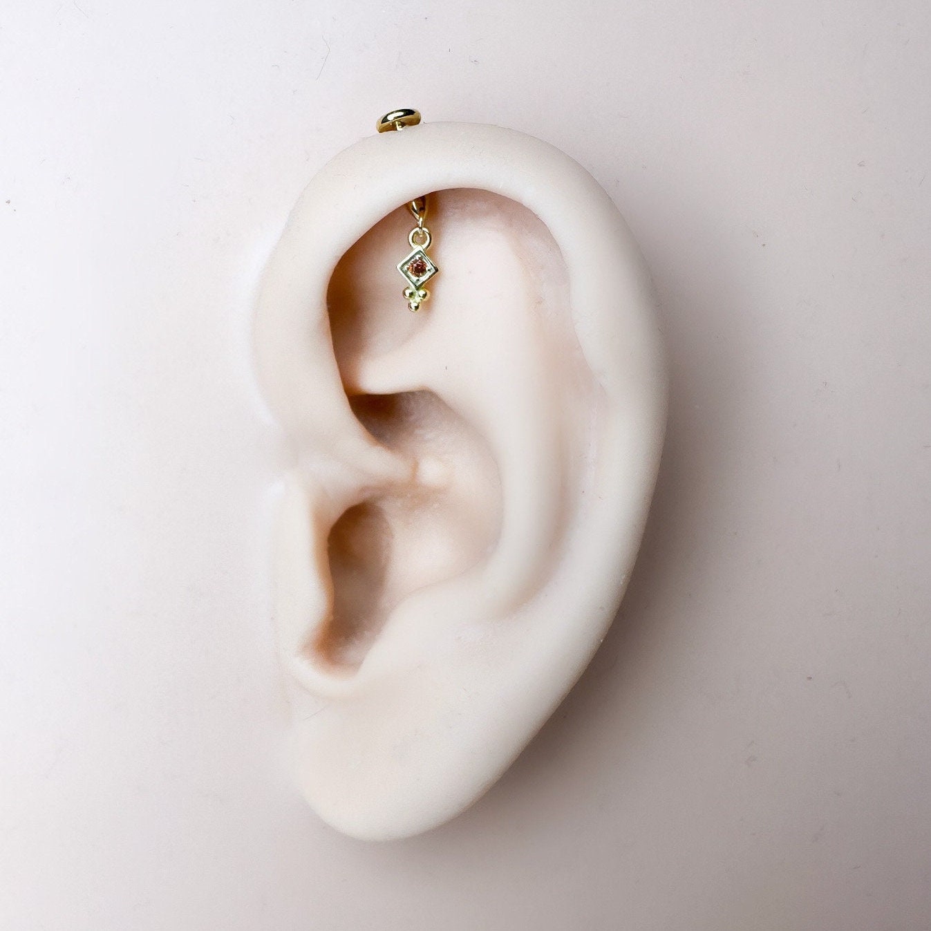 Dainty F136 Titanium 16G Lena Screw Flat Back Vertical Helix Piercing Cartilage Stud Earring, Vertical rook piercing, hidden rook piercing