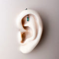 Dainty F136 Titanium 16G Aurora Push Pin Flat Back Vertical Helix Piercing Cartilage Earring, Vertical rook piercing, hidden rook piercing