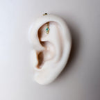 Dainty F136 Titanium 16G Lena Screw Flat Back Vertical Helix Piercing Cartilage Stud Earring, Vertical rook piercing, hidden rook piercing