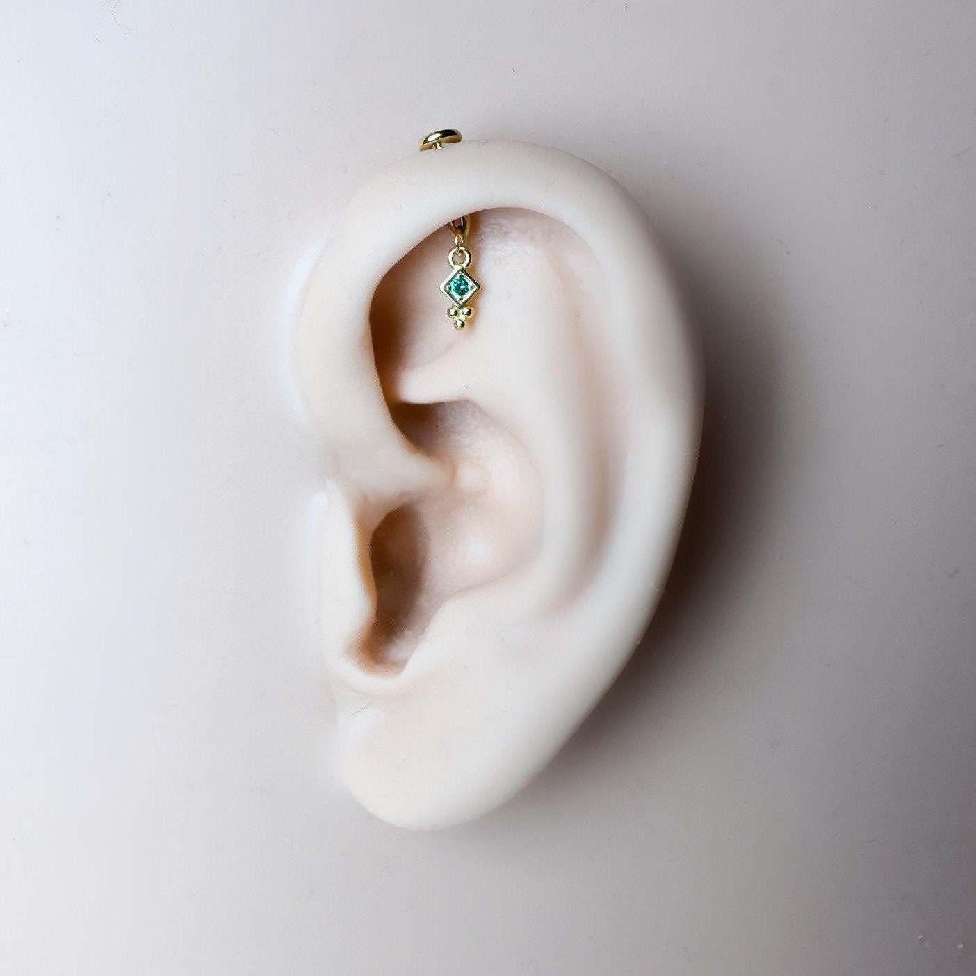 Dainty F136 Titanium 16G Lena Screw Flat Back Vertical Helix Piercing Cartilage Stud Earring, Vertical rook piercing, hidden rook piercing