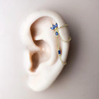 20g Dainty Chain Helix Piercing, cartilage piercing, helix earrings, sapphire cz earrings