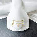 Dainty Kite CZ Double Nose Chain (only) for Piercing, Gold Sterling Helix Chain Piercing, Chain Earring, 14g, 16g, 18g