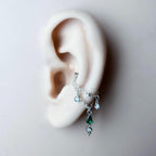 Sterling Silver or Gold Filled Lyra Conch Dangle Chain, helix chain piercing , conch hoop, gold hoop, silver hoop, earring chain