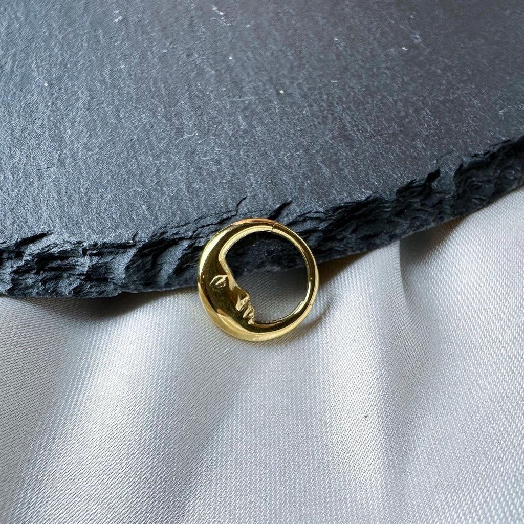 F136 Titanium Crescent Moon Daith hoop, daith huggie, hoop huggies, cartilage piercing, helix hoops, septum ring, nose ring