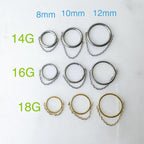 14g 16g 18g 6mm 8mm 10mm 12mm Emerald CZ Cleo Charm Implant Grade F136 titanium Chain Gem Hoop conch, helix hoop, gold hoop, silver hoop