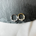 F136 Titanium Mini Blossom Daith hoop, daith huggie, hoop huggies, cartilage piercing, helix hoops, septum ring, nose ring 8mm 16g
